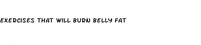 exercises that will burn belly fat