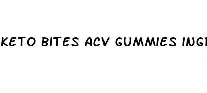 keto bites acv gummies ingredients