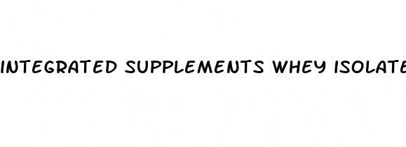 integrated supplements whey isolate protein weight loss