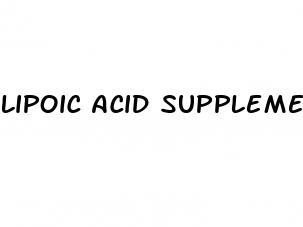 lipoic acid supplements weight loss