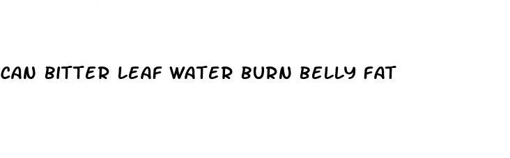 can bitter leaf water burn belly fat