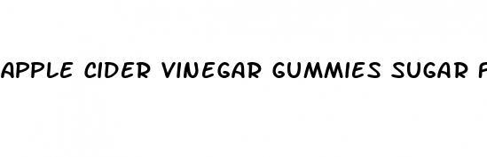 apple cider vinegar gummies sugar free