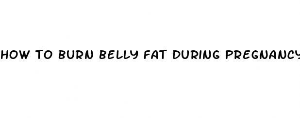 how to burn belly fat during pregnancy