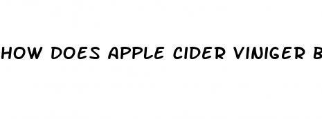 how does apple cider viniger burn belly fat