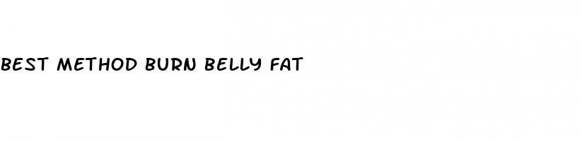 best method burn belly fat