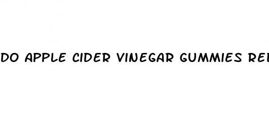 do apple cider vinegar gummies reduce appetite