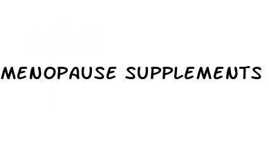 menopause supplements that help with weight loss